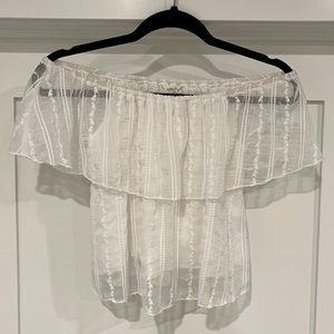 Honey Punch White Off The Shoulder Top